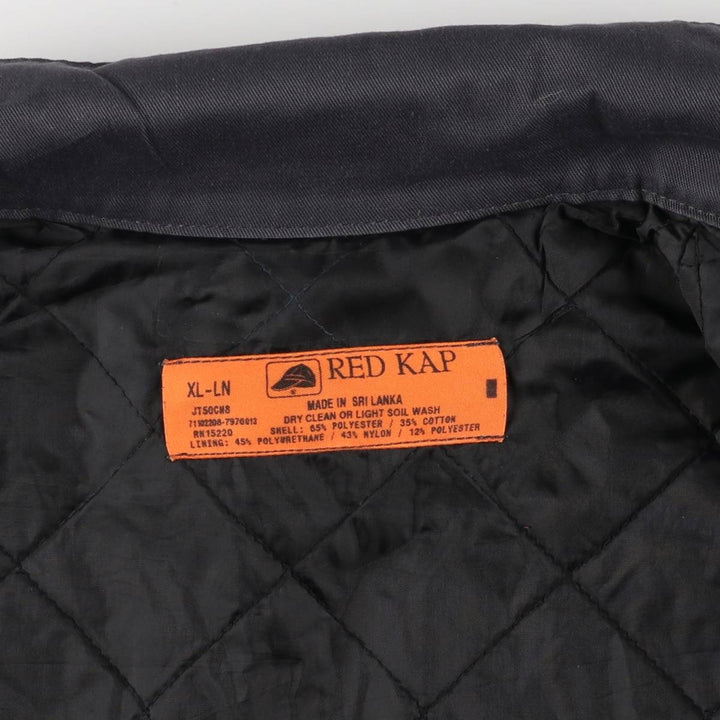 90'S Red Kap Work Jacket, Men's XL, Vintage polyester Charcoal Vintage Second Hand