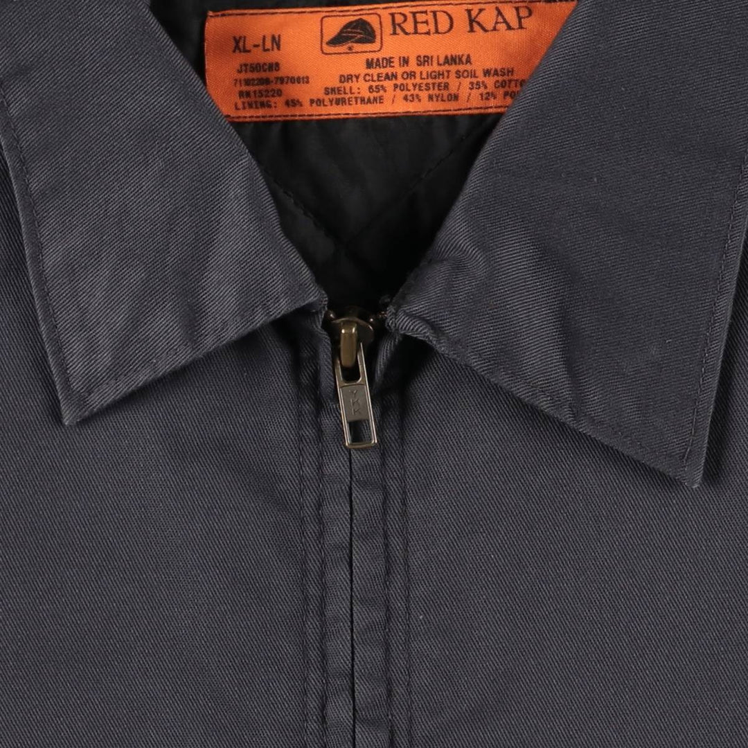 90'S Red Kap Work Jacket, Men's XL, Vintage polyester Charcoal Vintage Second Hand