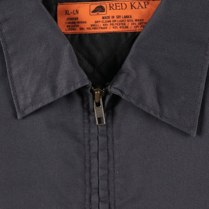 90'S Red Kap Work Jacket, Men's XL, Vintage polyester Charcoal Vintage Second Hand