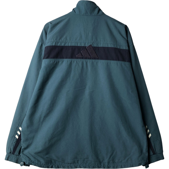 00'S adidas windbreaker men's XL size polyester turquoise blue Vintage Second Hand
