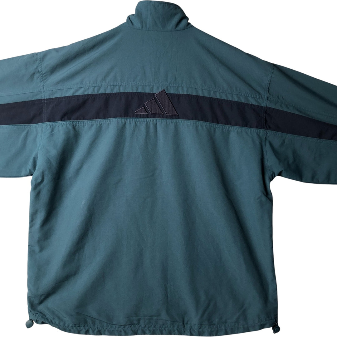 00'S adidas windbreaker men's XL size polyester turquoise blue Vintage Second Hand