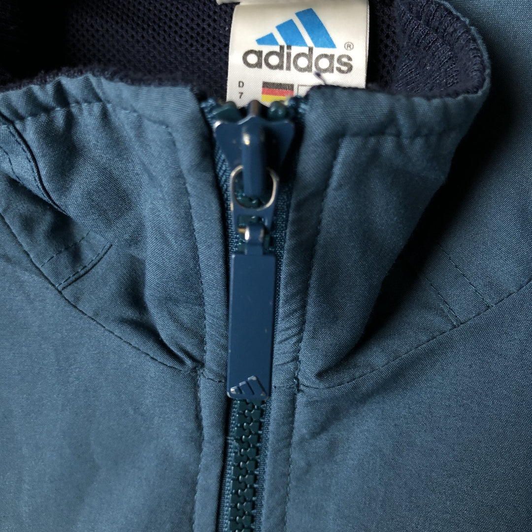 00'S adidas windbreaker men's XL size polyester turquoise blue Vintage Second Hand