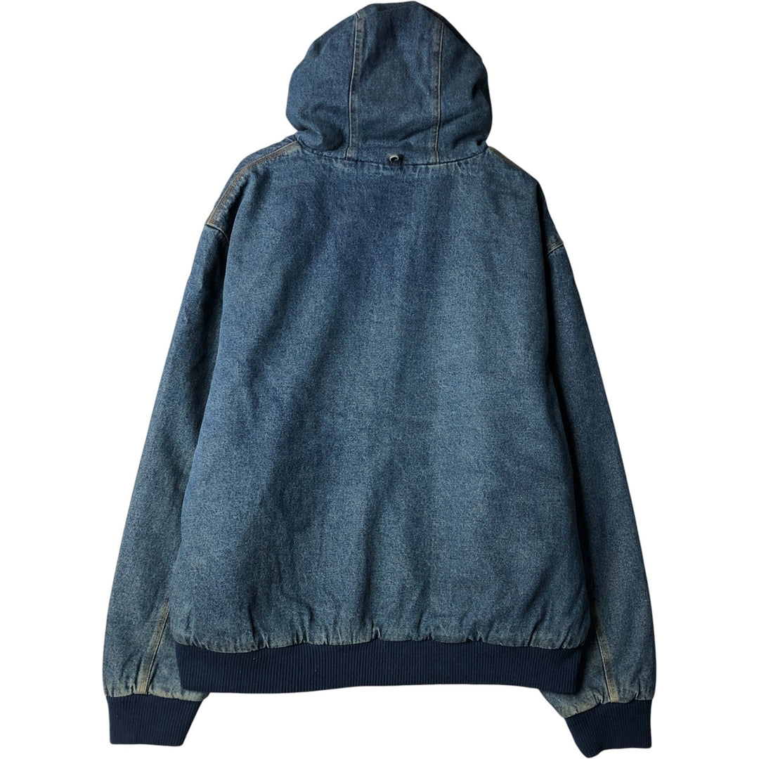 Vintage 90'S Lee padded denim hoodie, men's size XL others blue type Vintage Second Hand