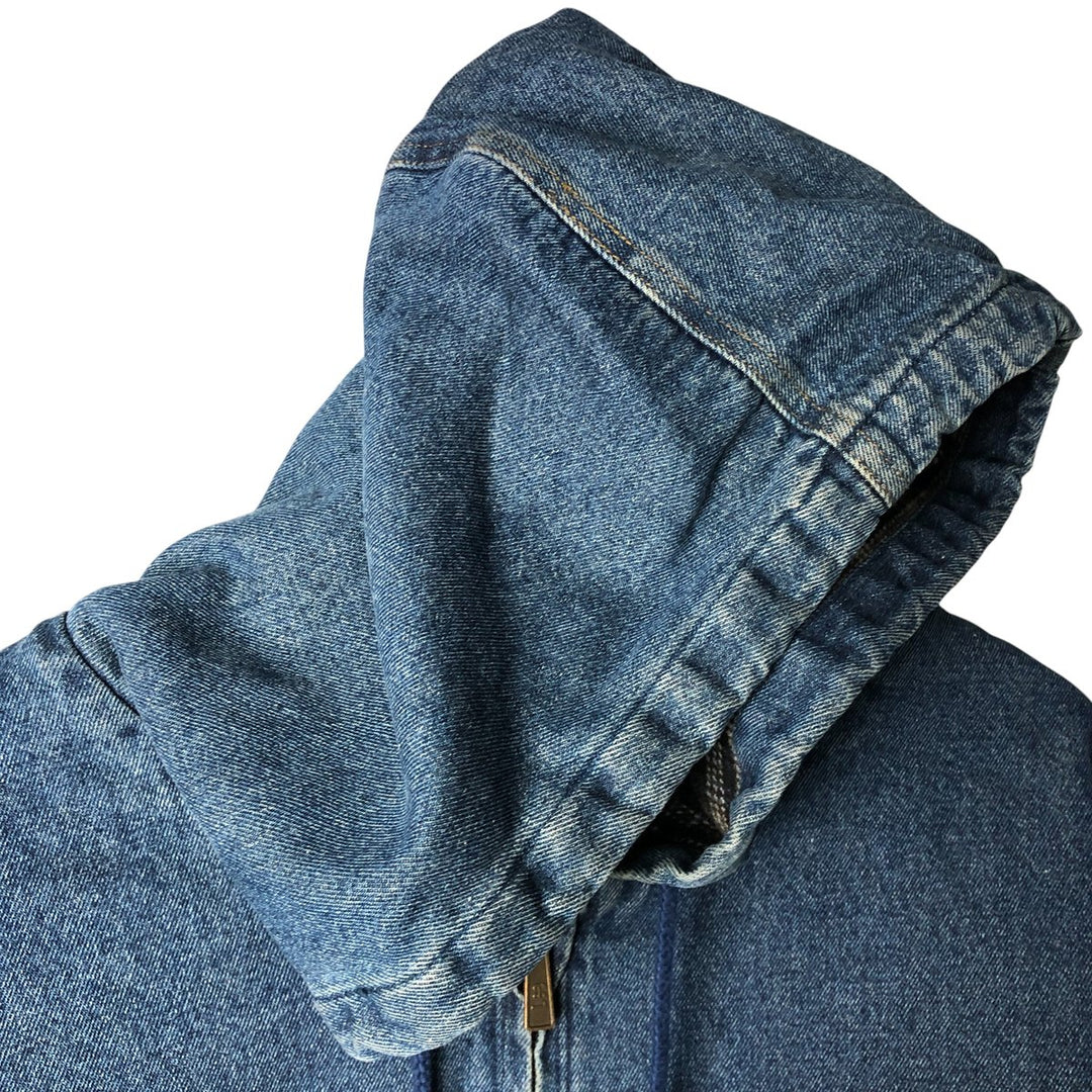 Vintage 90'S Lee padded denim hoodie, men's size XL others blue type Vintage Second Hand
