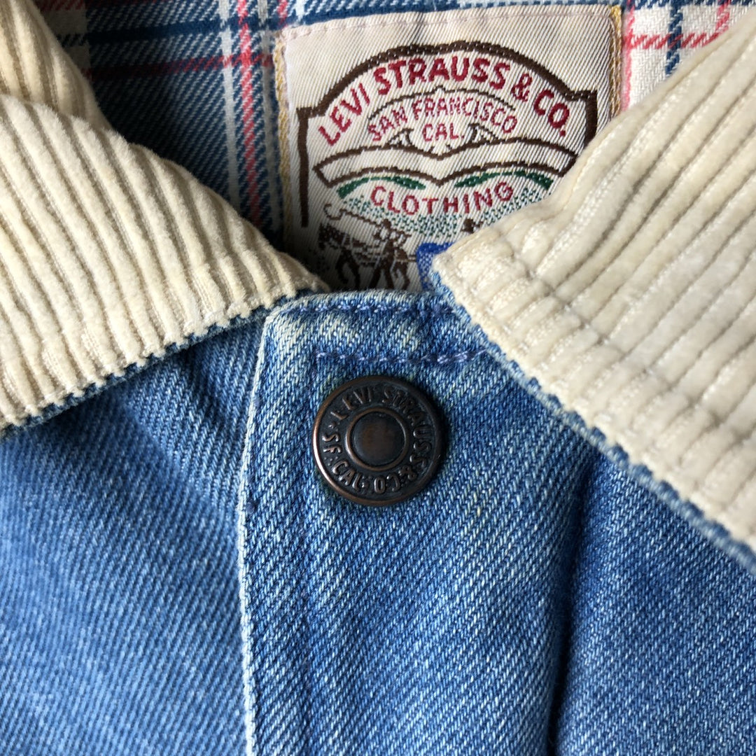 90'S Levi's padded denim jacket, men's size L, vintage cotton blue type Vintage Second Hand