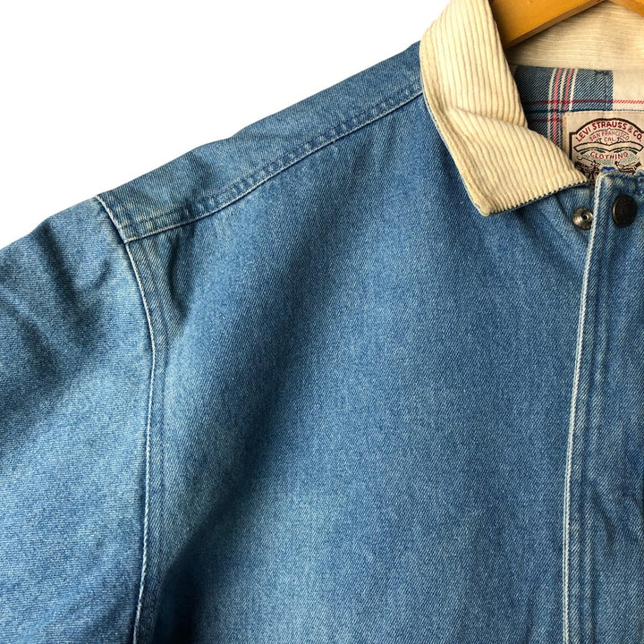 90'S Levi's padded denim jacket, men's size L, vintage cotton blue type Vintage Second Hand