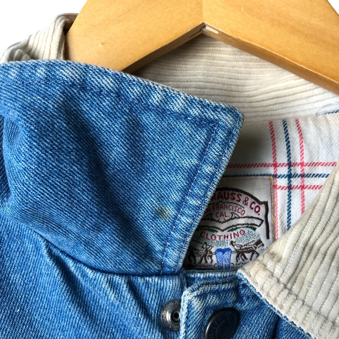 90'S Levi's padded denim jacket, men's size L, vintage cotton blue type Vintage Second Hand