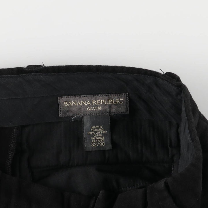 Banana Republic Gavin Peach Skin Tapered Pants, Men's, Size W31 cotton black type Vintage Second Hand