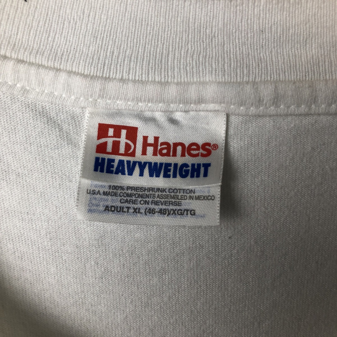 Vintage 90'S Hanes Heavyweight Sports T-Shirt, Men's XL cotton white type Vintage Second Hand