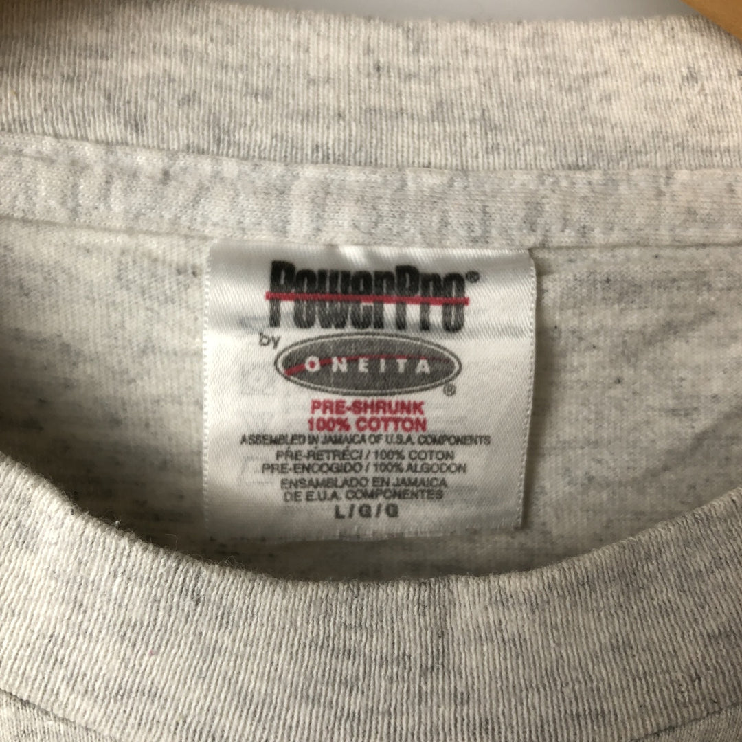 POWER PRO by ONEITA MLB DETROIT TIGERS Sports Print T-Shirt, Men's, Size L, Vintage cotton white type Vintage Second Hand