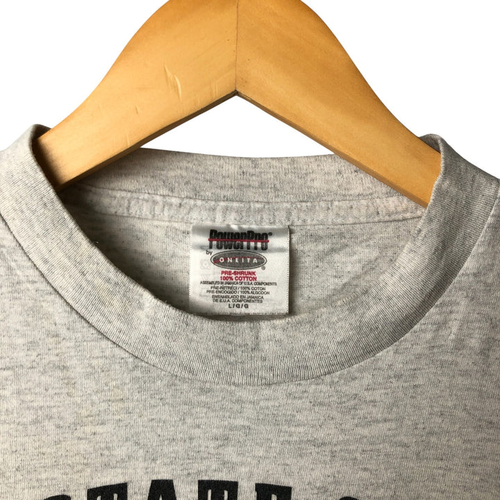 POWER PRO by ONEITA MLB DETROIT TIGERS Sports Print T-Shirt, Men's, Size L, Vintage cotton white type Vintage Second Hand
