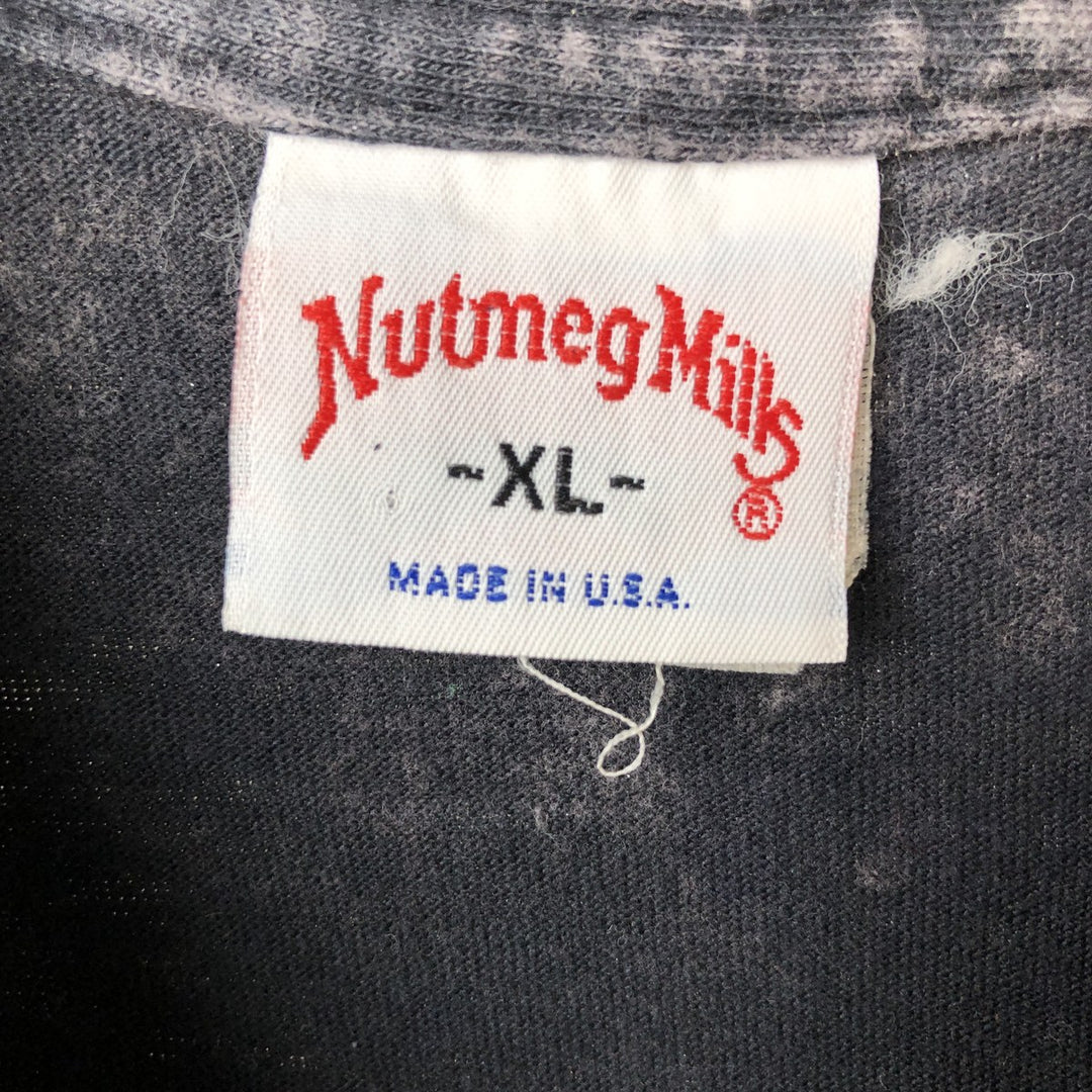 Vintage 1990'S Nutmeg NFL Cincinnati Bengals Tie-Dye Pattern Sports T-Shirt, Made in USA, Men's Size XL cotton black type Vintage Second Hand
