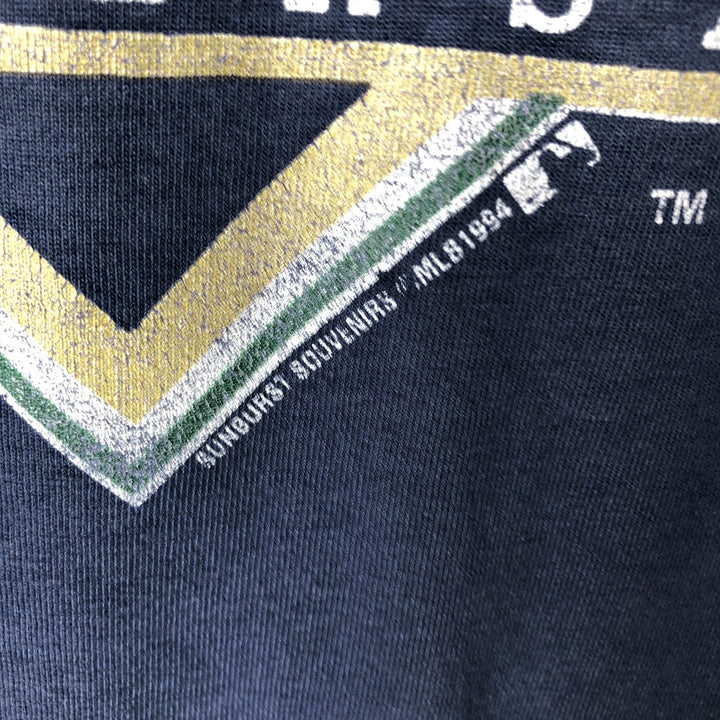 Vintage 90'S Fruit of the Loom Vest Sports Print T-Shirt, Made in USA, Men's XL cotton navy blue type Vintage Second Hand