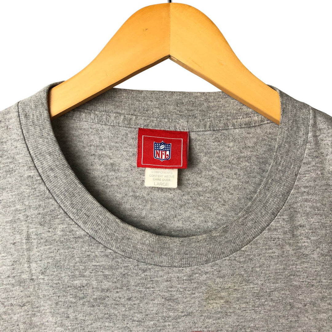 NFL NEW YORK GIANTS New York Giants Logo Print T-Shirt, Men's Size L cotton gray type Vintage Second Hand