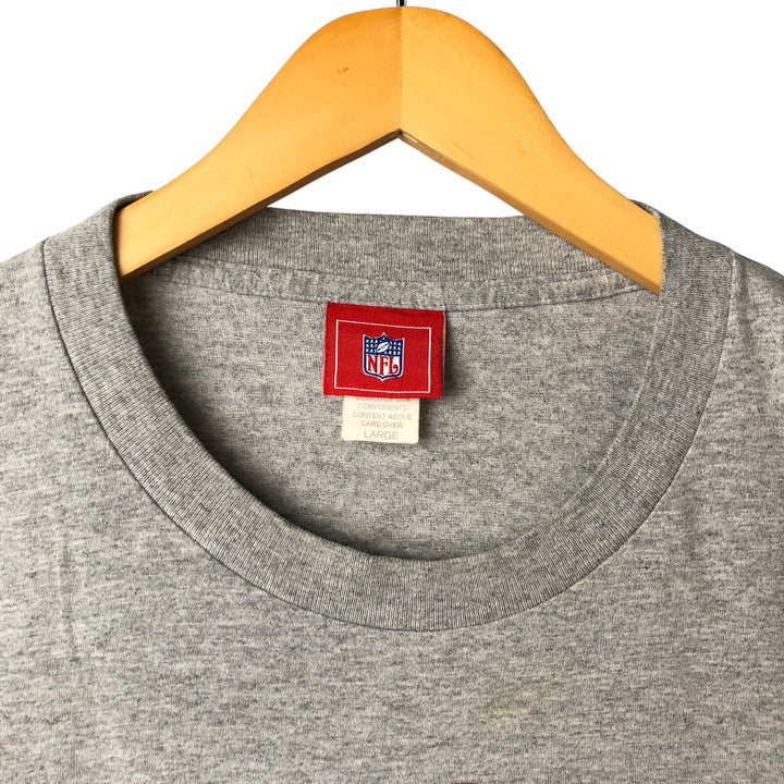 NFL NEW YORK GIANTS New York Giants Logo Print T-Shirt, Men's Size L cotton gray type Vintage Second Hand