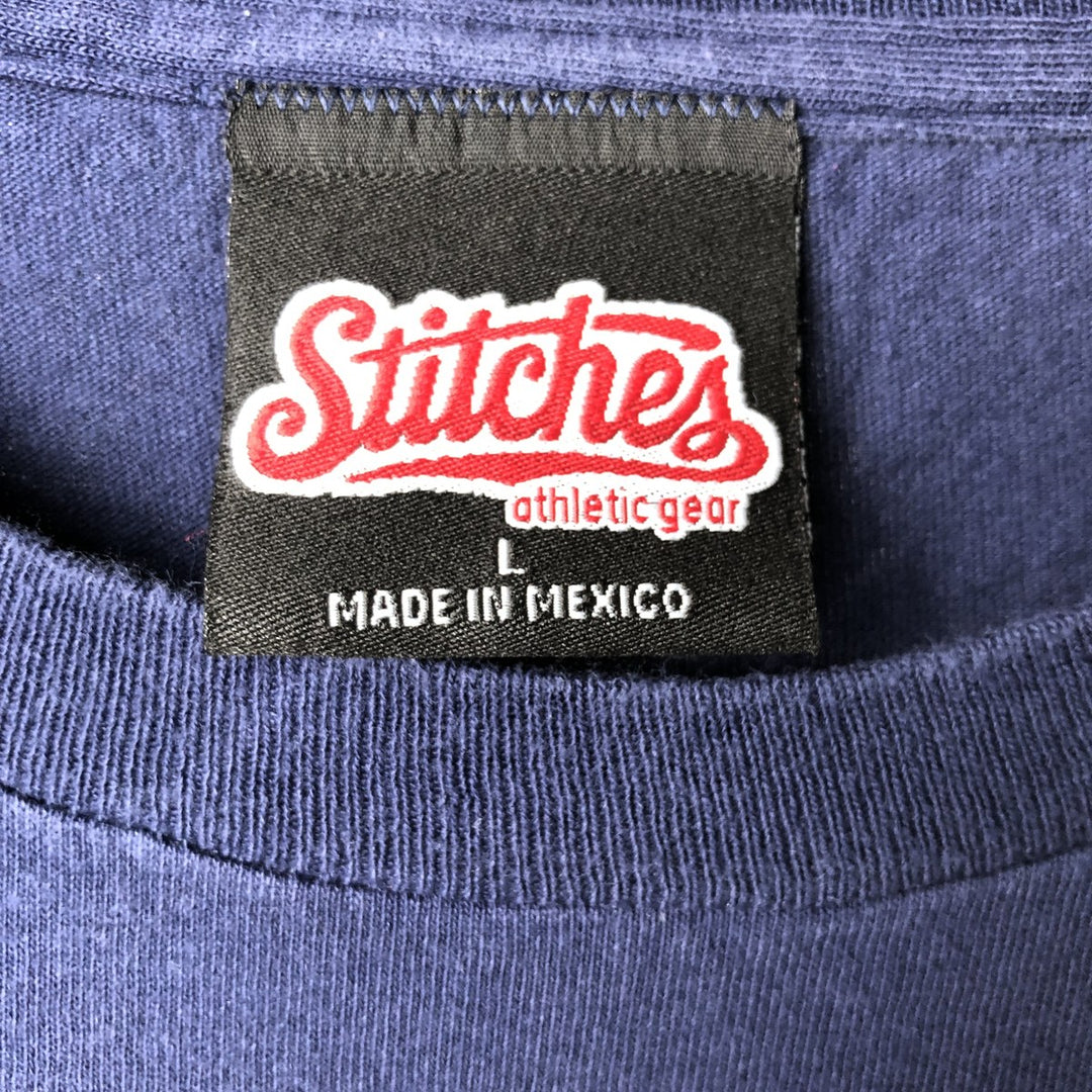 2000'S Stitches Athletic Gear MLB New York Yankees Sports Print T-Shirt, Men's Size L cotton navy blue type Vintage Second Hand