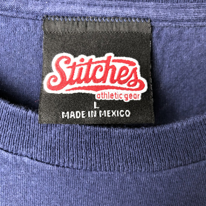 2000'S Stitches Athletic Gear MLB New York Yankees Sports Print T-Shirt, Men's Size L cotton navy blue type Vintage Second Hand