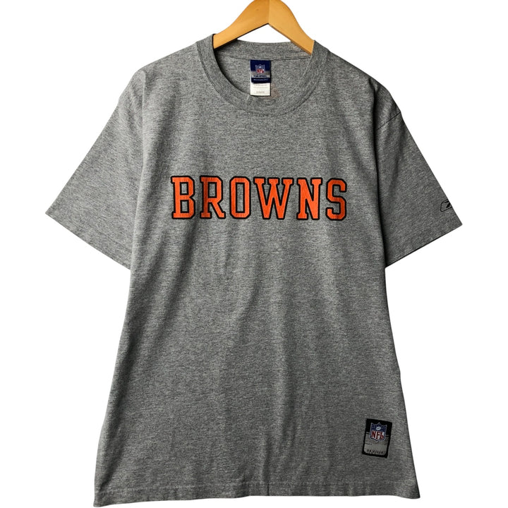 Reebok NFL Cleveland Browns Sports Print T-Shirt, Men's Size Medium cotton gray type Vintage Second Hand
