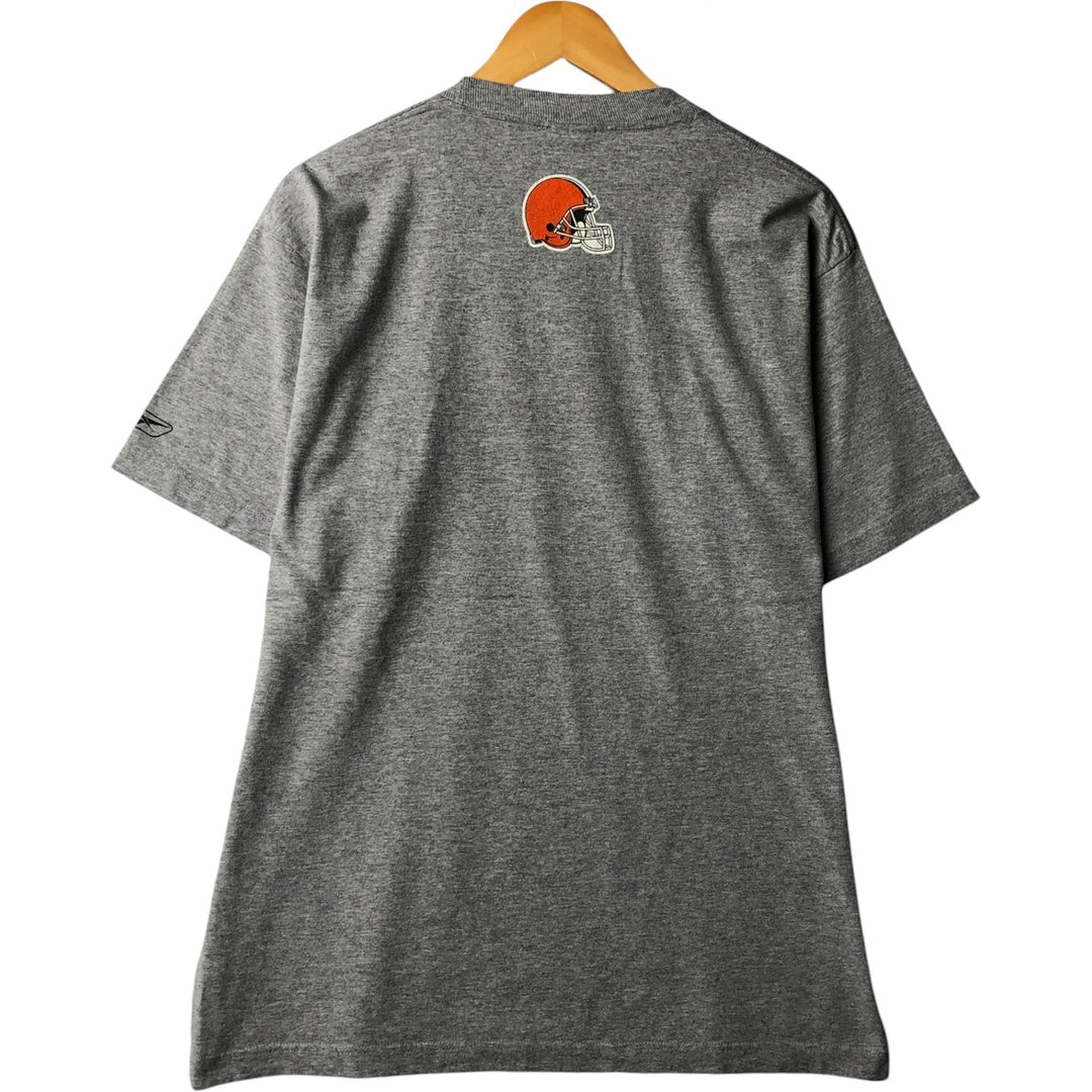 Reebok NFL Cleveland Browns Sports Print T-Shirt, Men's Size Medium cotton gray type Vintage Second Hand