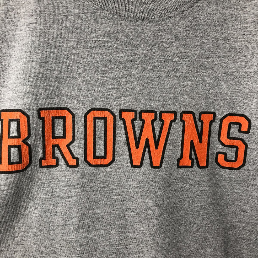 Reebok NFL Cleveland Browns Sports Print T-Shirt, Men's Size Medium cotton gray type Vintage Second Hand
