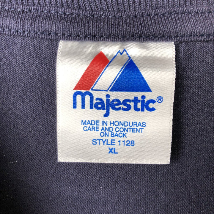 2000'S Majestic MLB Washington Nationals Sports Print T-Shirt cotton navy blue type Vintage Second Hand