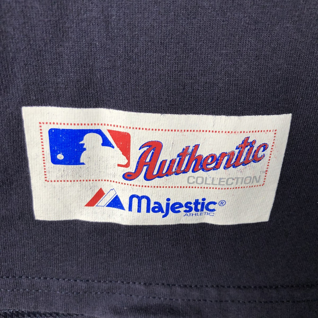 2000'S Majestic MLB Washington Nationals Sports Print T-Shirt cotton navy blue type Vintage Second Hand