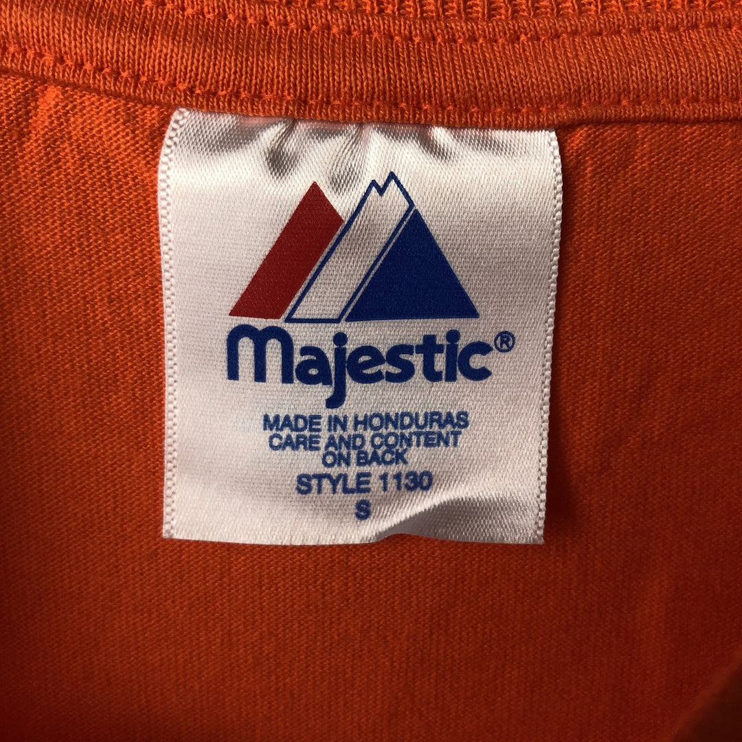 2000'S Majestic MLB New York Mets Sports Print T-Shirt, Men's Size Small cotton orange type Vintage Second Hand