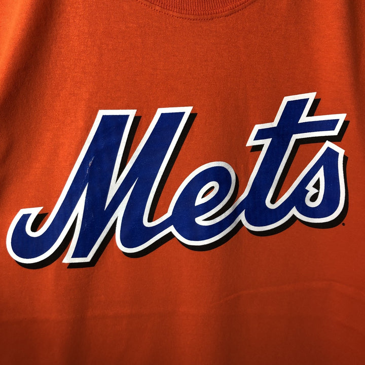 2000'S Majestic MLB New York Mets Sports Print T-Shirt, Men's Size Small cotton orange type Vintage Second Hand