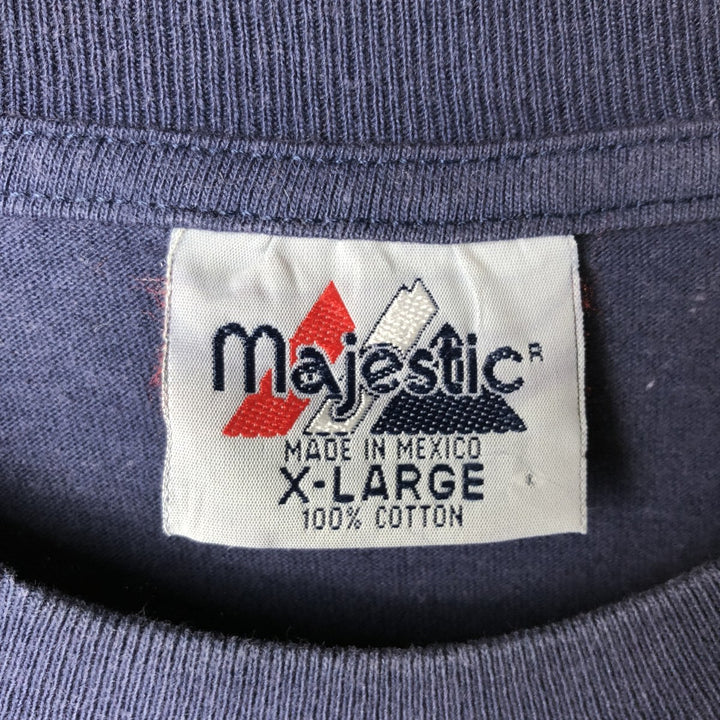 Vintage 90'S Majestic MLB New York Yankees Sports Print T-Shirt, Men's Size XL cotton navy blue type Vintage Second Hand