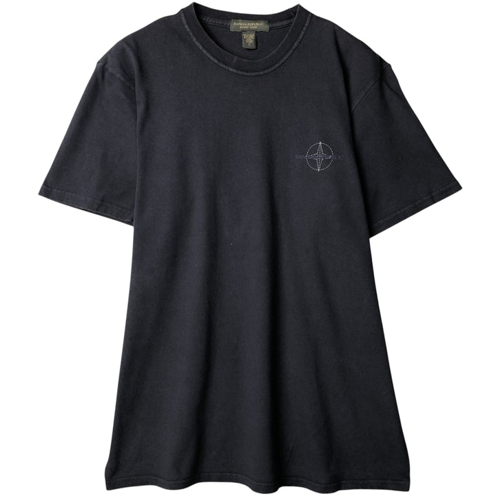 2000'S Banana Republic Short Sleeve Logo T-Shirt, Men's Size L cotton black type Vintage Second Hand