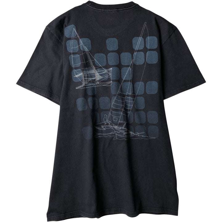 2000'S Banana Republic Short Sleeve Logo T-Shirt, Men's Size L cotton black type Vintage Second Hand