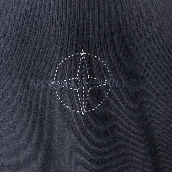 2000'S Banana Republic Short Sleeve Logo T-Shirt, Men's Size L cotton black type Vintage Second Hand