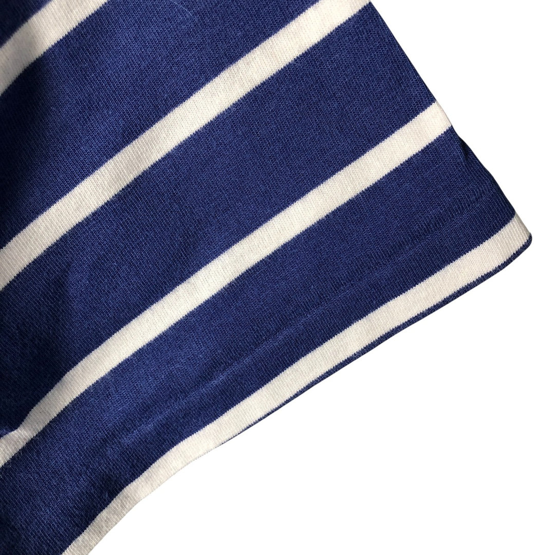 Ralph Lauren POLO RALPH LAUREN CUSTOM SLIM FIT short sleeve striped T-shirt men's size M cotton blue type Vintage Second Hand