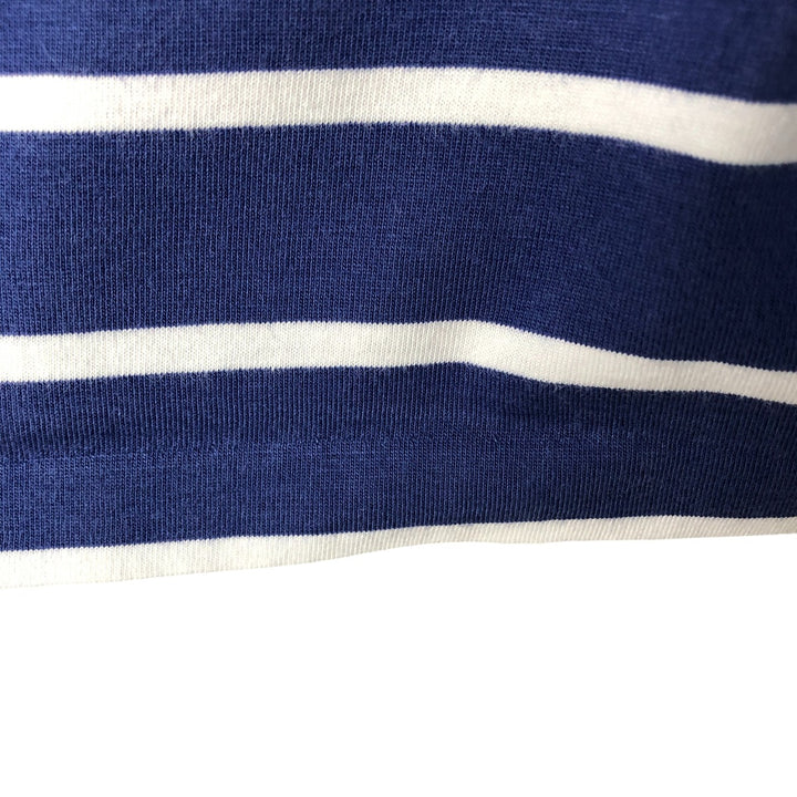 Ralph Lauren POLO RALPH LAUREN CUSTOM SLIM FIT short sleeve striped T-shirt men's size M cotton blue type Vintage Second Hand