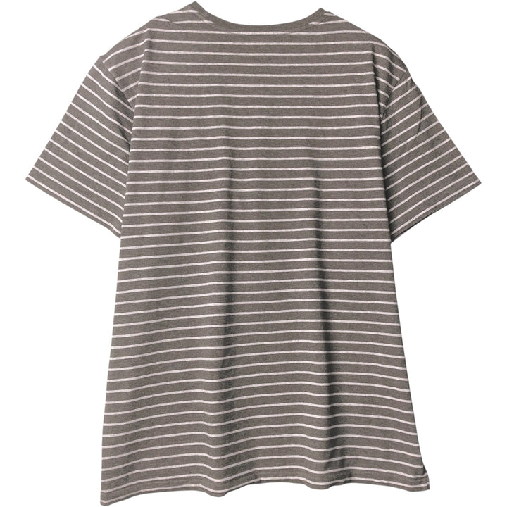 Ralph Lauren POLO RALPH LAUREN short-sleeved striped T-shirt, men's size XL cotton Charcoal Vintage Second Hand