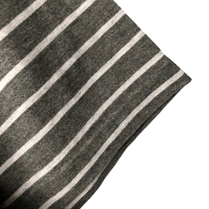 Ralph Lauren POLO RALPH LAUREN short-sleeved striped T-shirt, men's size XL cotton Charcoal Vintage Second Hand