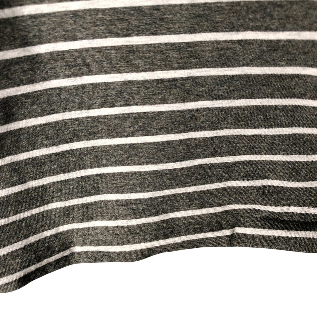 Ralph Lauren POLO RALPH LAUREN short-sleeved striped T-shirt, men's size XL cotton Charcoal Vintage Second Hand