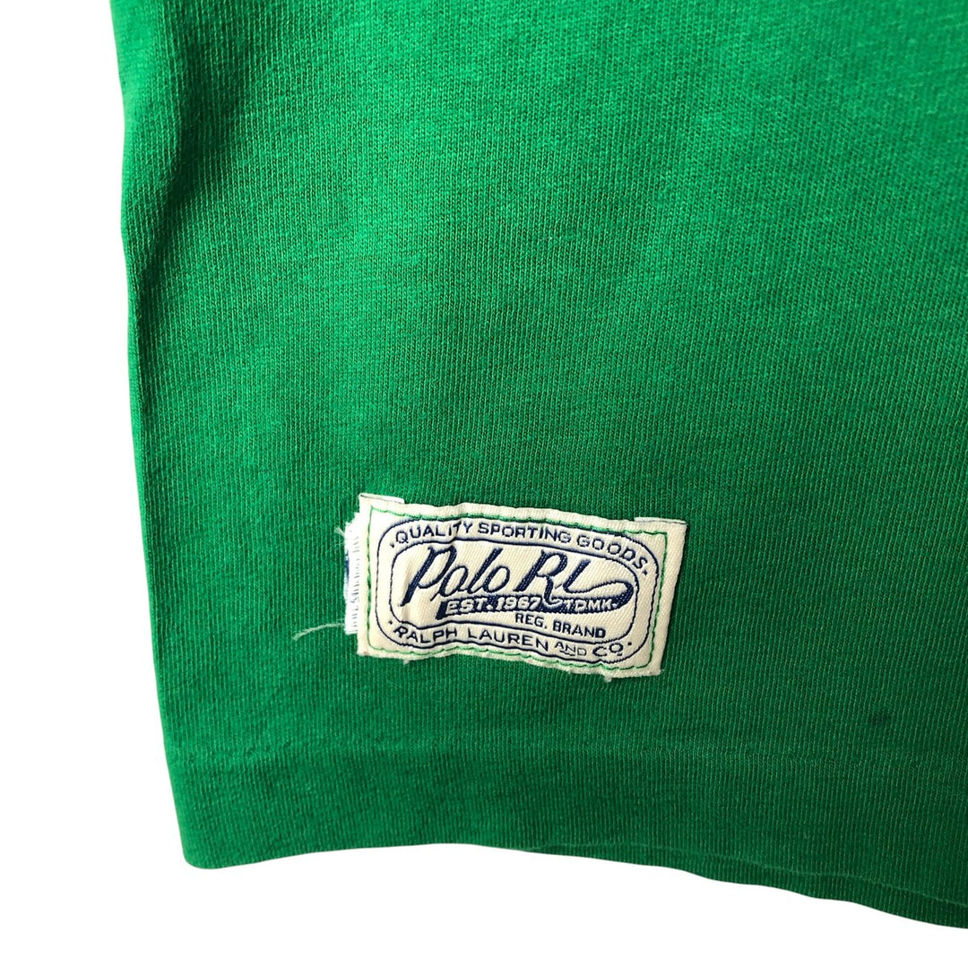 Ralph Lauren POLO RALPH LAUREN CLASSIC FIT short-sleeved logo T-shirt, men's size L cotton green type Vintage Second Hand