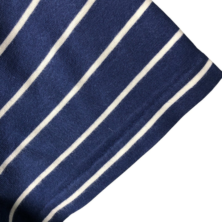 Ralph Lauren POLO RALPH LAUREN CUSTOM SLIM FIT short sleeve striped T-shirt men's size L cotton blue type Vintage Second Hand
