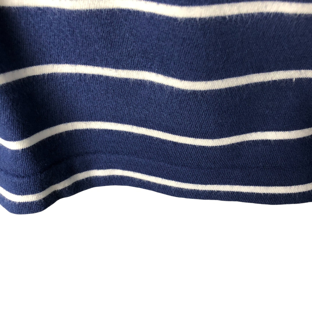 Ralph Lauren POLO RALPH LAUREN CUSTOM SLIM FIT short sleeve striped T-shirt men's size L cotton blue type Vintage Second Hand