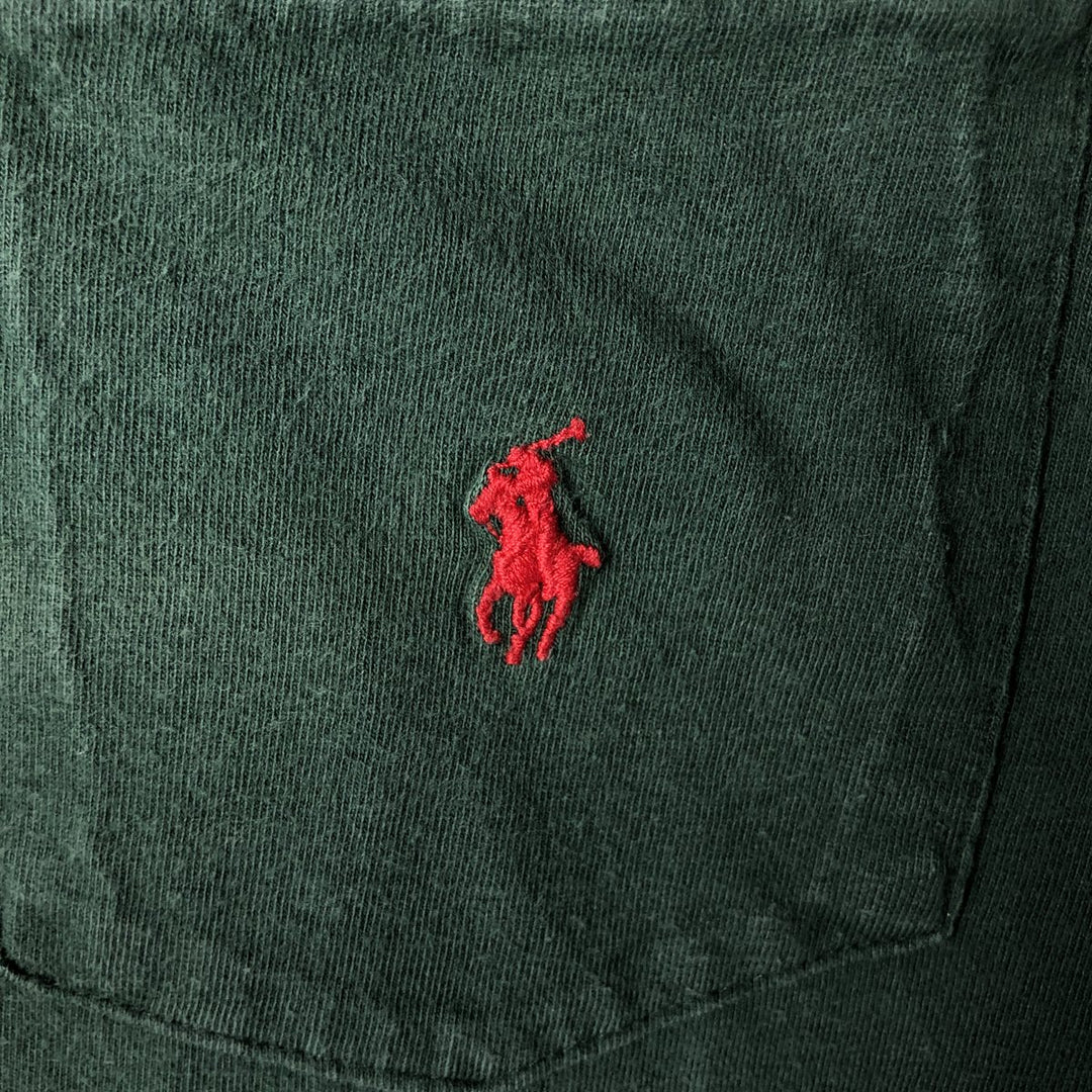 Ralph Lauren POLO by Ralph Lauren Short Sleeve Logo Pocket T-Shirt, Made in USA, Men's XL cotton Green type dark green Vintage Second Hand