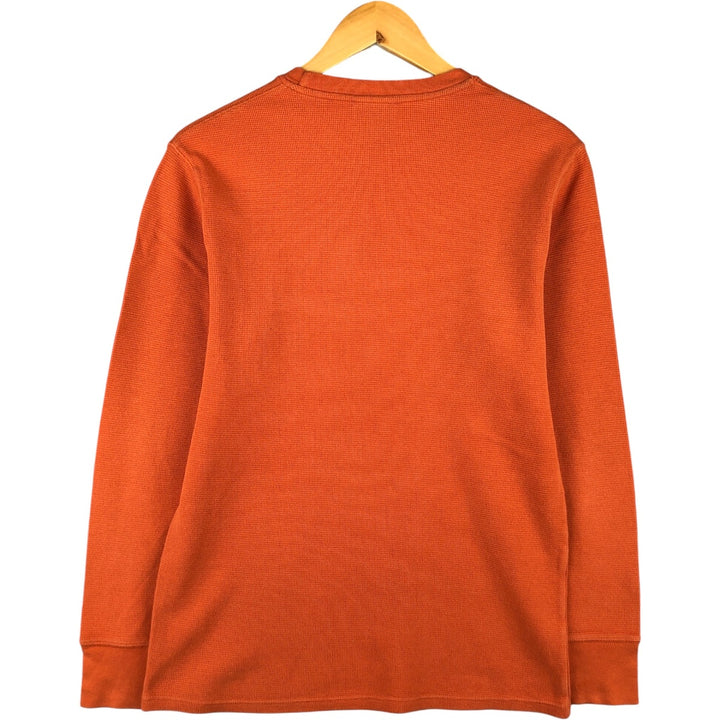 Ralph Lauren POLO RALPH LAUREN SLEEPWEAR Thermal Long T-Shirt, Waffle, Men's Size Small cotton orange type Vintage Second Hand