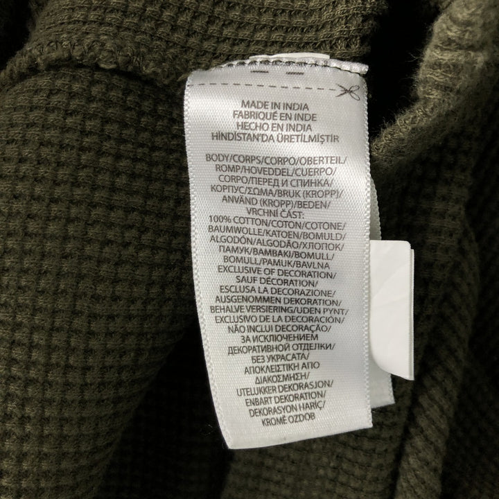 Ralph Lauren POLO RALPH LAUREN Thermal Long T-shirt Waffle Men's XL cotton Khaki type Vintage Second Hand
