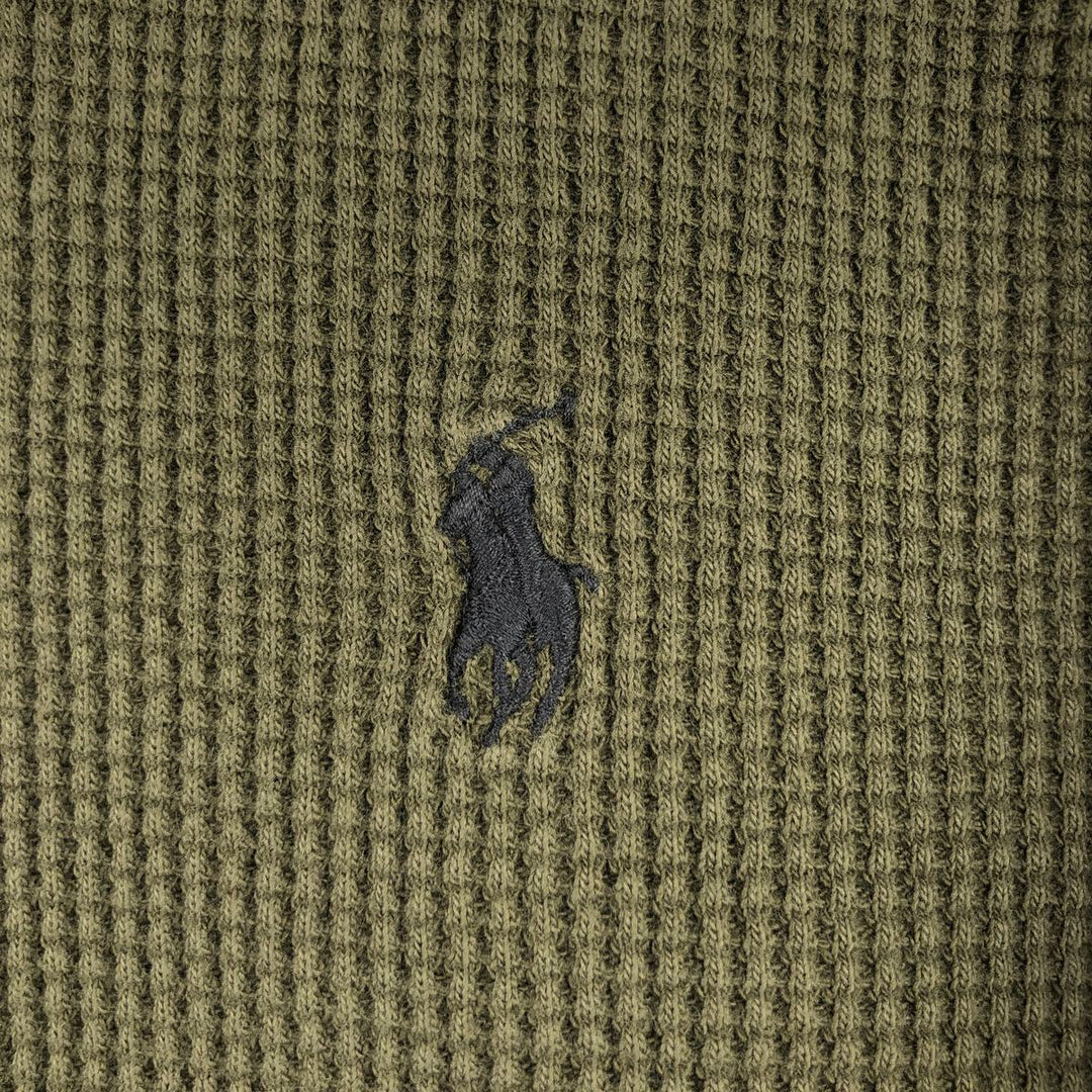 Ralph Lauren POLO RALPH LAUREN Thermal Long T-shirt Waffle Men's XL cotton Khaki type Vintage Second Hand