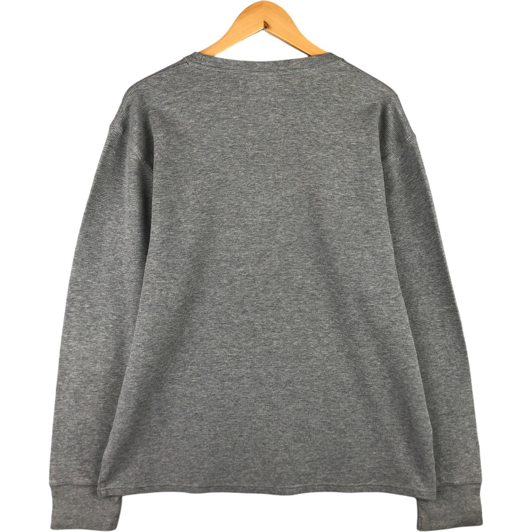Ralph Lauren POLO RALPH LAUREN SLEEPWEAR Thermal Long T-shirt Waffle Men's L size cotton gray type Vintage Second Hand
