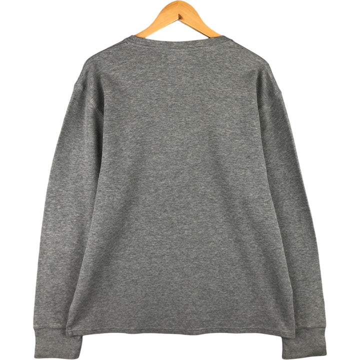 Ralph Lauren POLO RALPH LAUREN SLEEPWEAR Thermal Long T-shirt Waffle Men's L size cotton gray type Vintage Second Hand