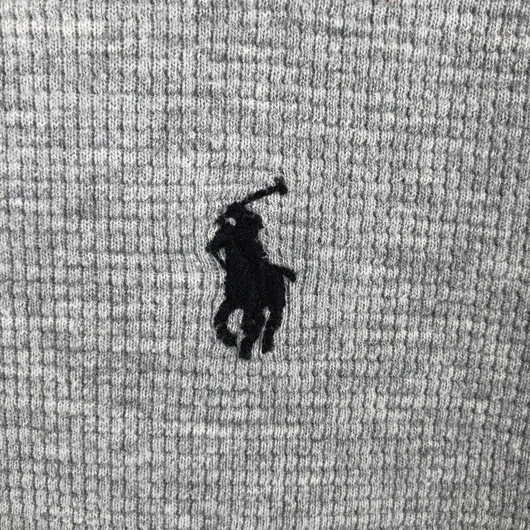 Ralph Lauren POLO RALPH LAUREN SLEEPWEAR Thermal Long T-shirt Waffle Men's L size cotton gray type Vintage Second Hand