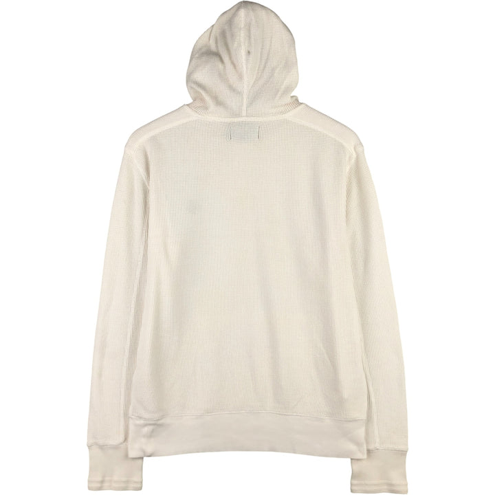 Ralph Lauren POLO by Ralph Lauren Hooded Thermal T-Shirt, Waffle, Men's Size M cotton white type Vintage Second Hand