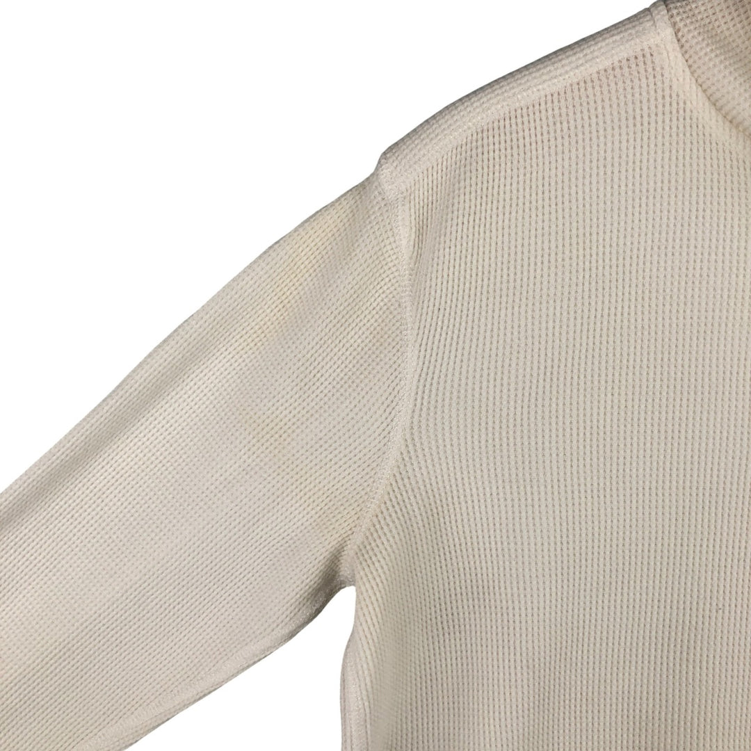 Ralph Lauren POLO by Ralph Lauren Hooded Thermal T-Shirt, Waffle, Men's Size M cotton white type Vintage Second Hand