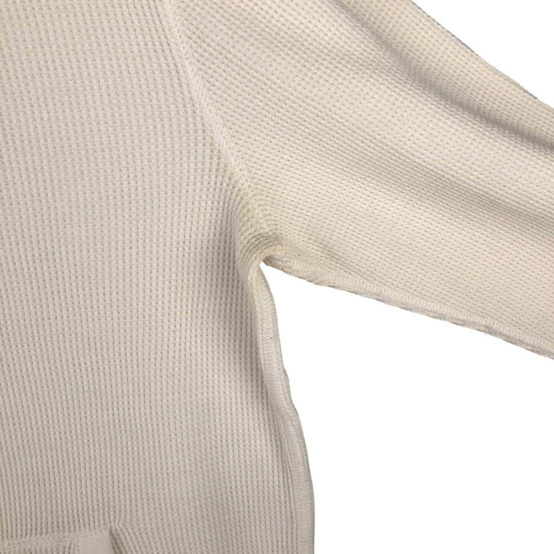 Ralph Lauren POLO by Ralph Lauren Hooded Thermal T-Shirt, Waffle, Men's Size M cotton white type Vintage Second Hand